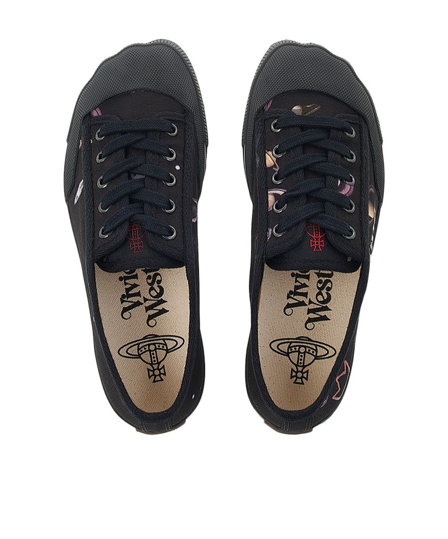 Vivienne Westwood Logo Print Sneakers In Black