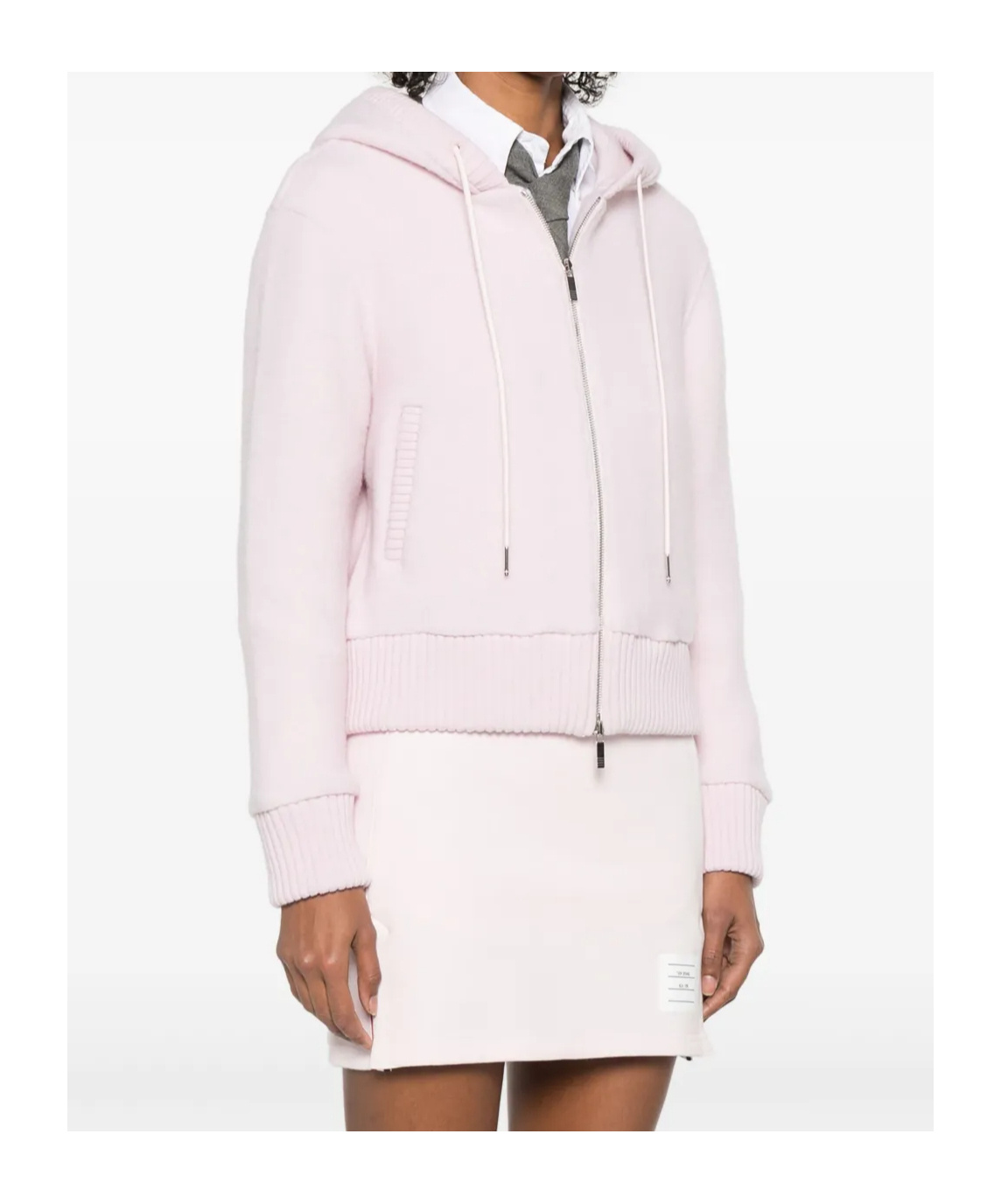 Thom Browne Wool Fleece Full Zip Hoodie