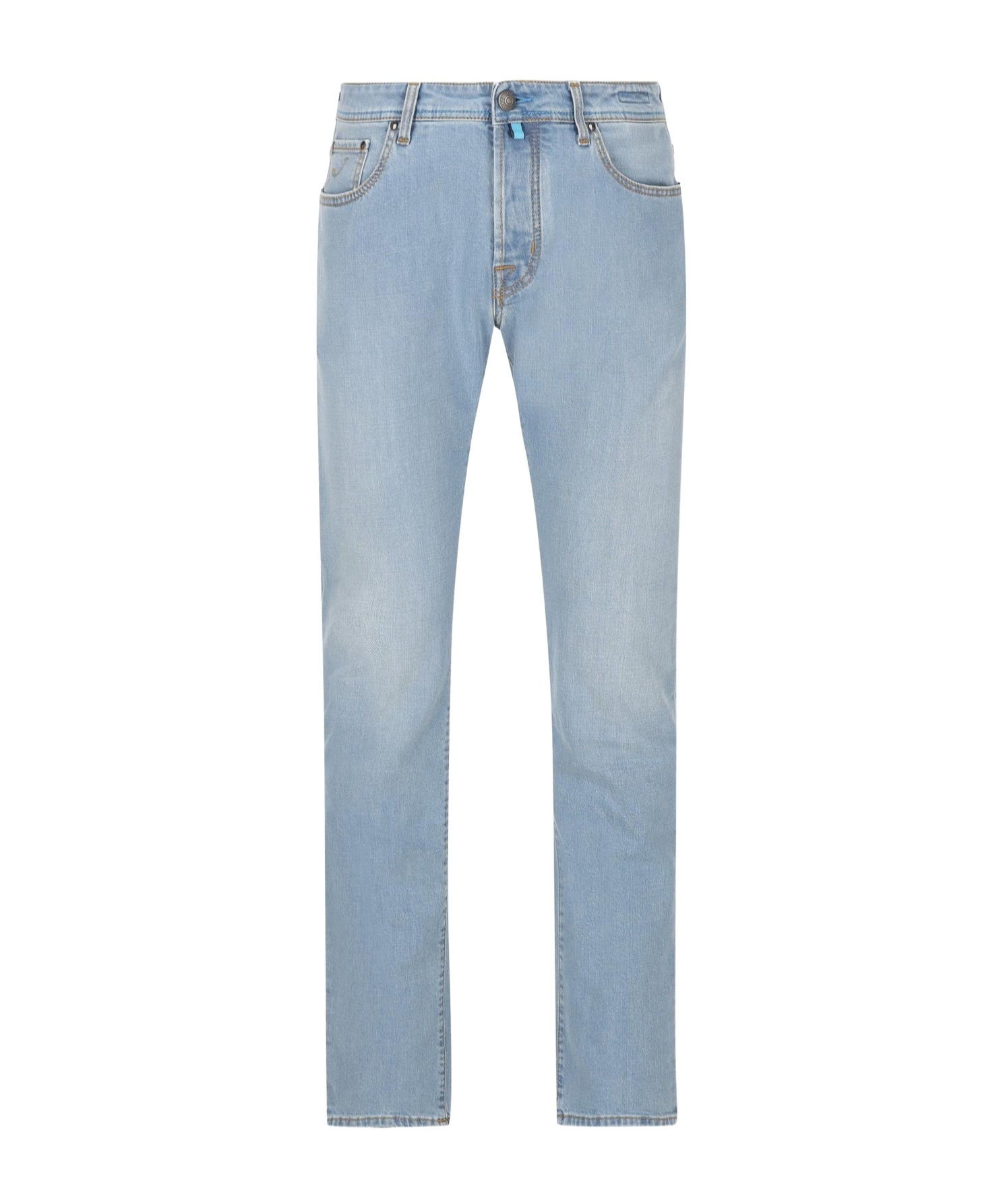 Jacob Cohen Straight Trousers With Five Pockets And Belt Loops In Blue