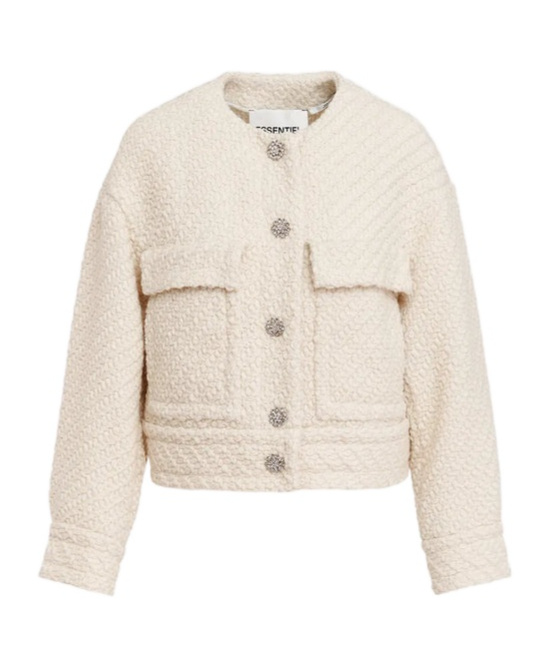 Essentiel Antwerp Tweed Short Jacket In Nude