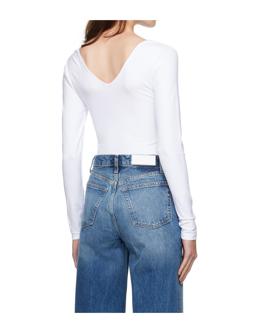 Re/done V Neck Bodysuit