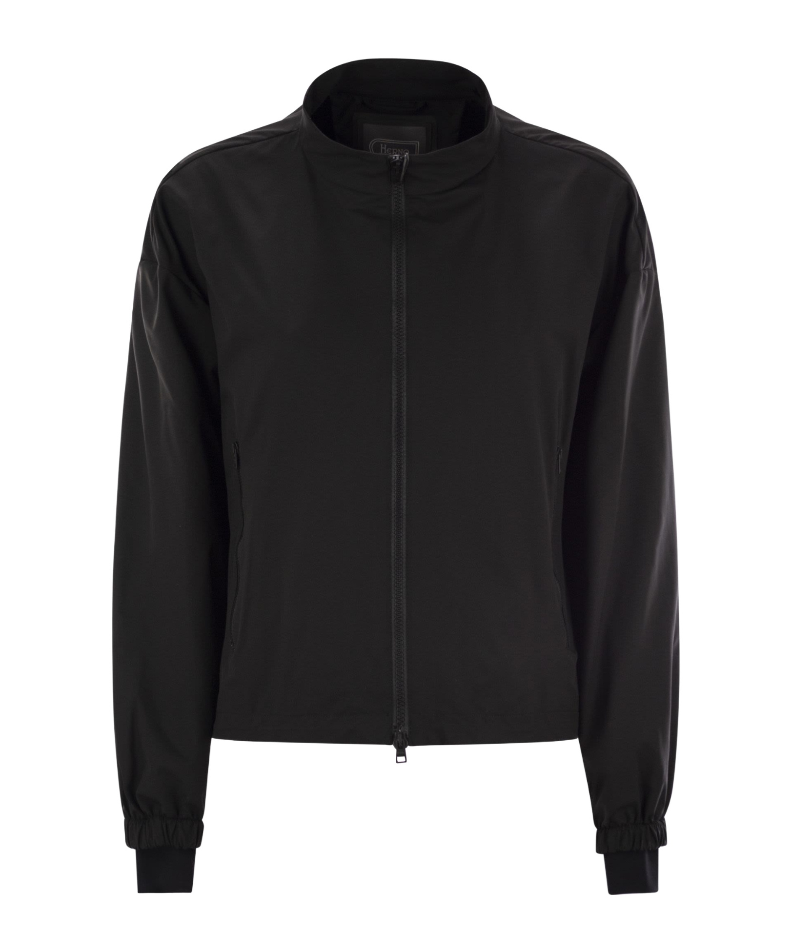 Herno Laminar Bomber Jacket With Zip In Black