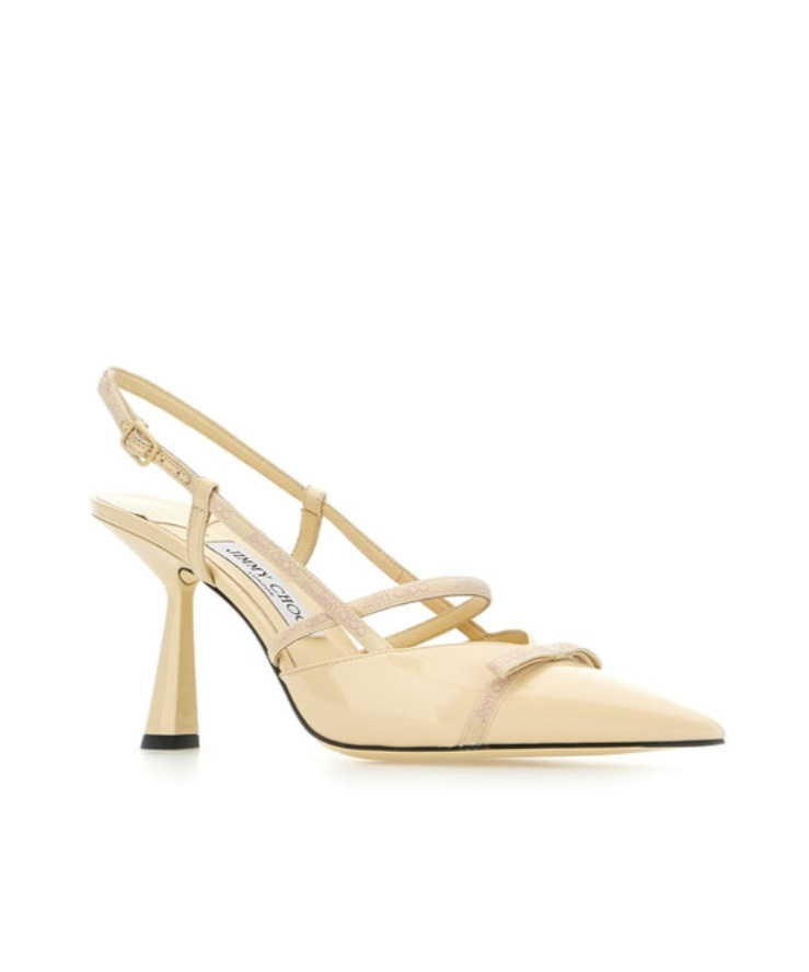 Jimmy Choo Danica Slingback Pointed-toe Heeled Pumps In Neutral