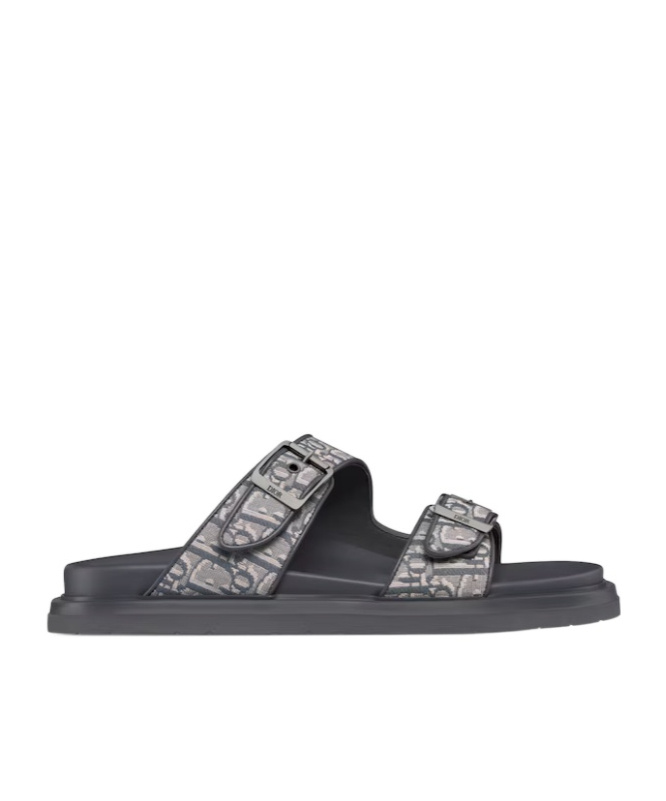 Dior Logo Aqua Slippers In Black