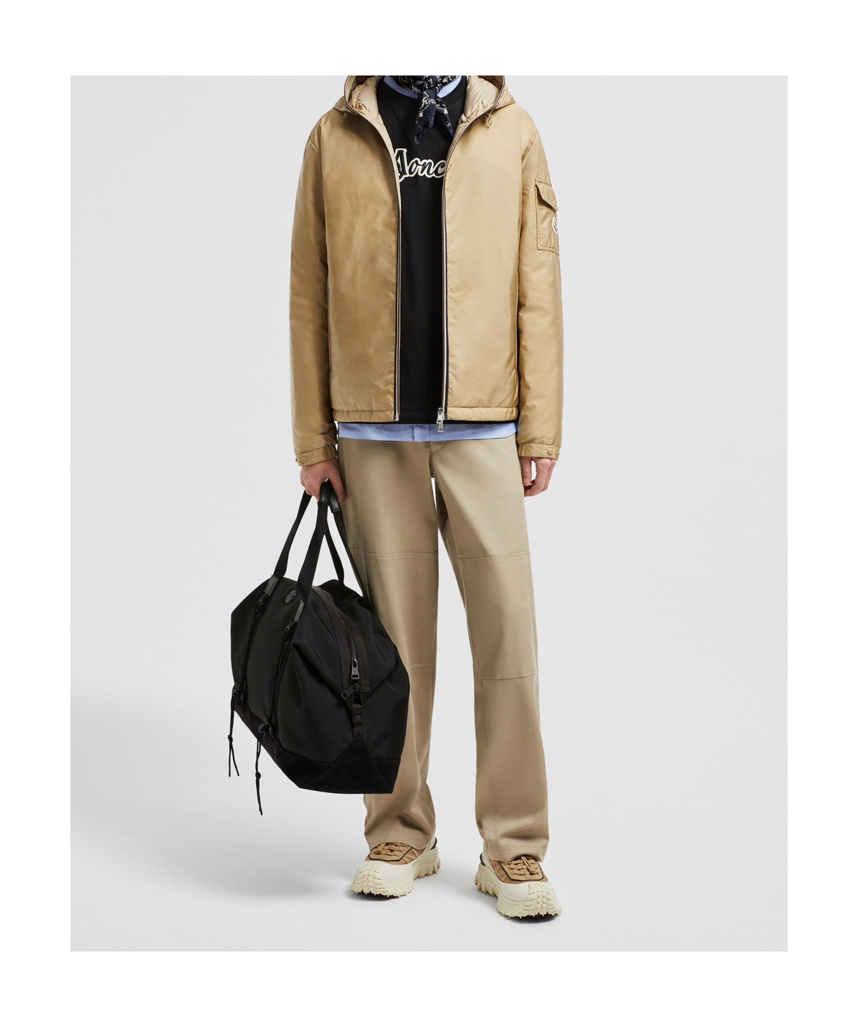 Moncler Evettes Nylon Down Jacket In Nude