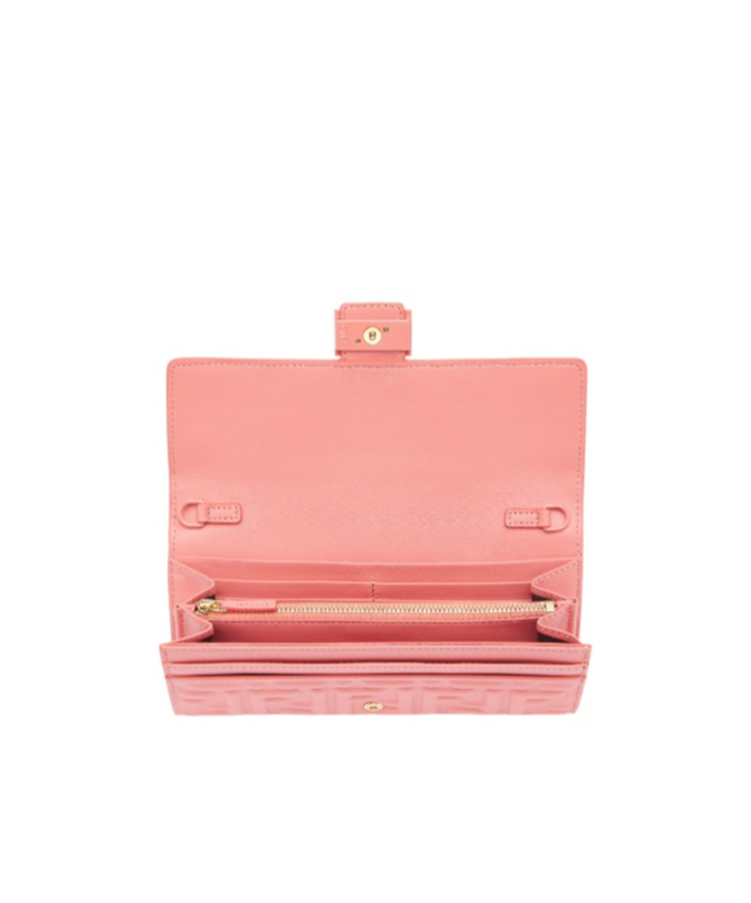 FENDI PINK NAPPA LEATHER WALLET