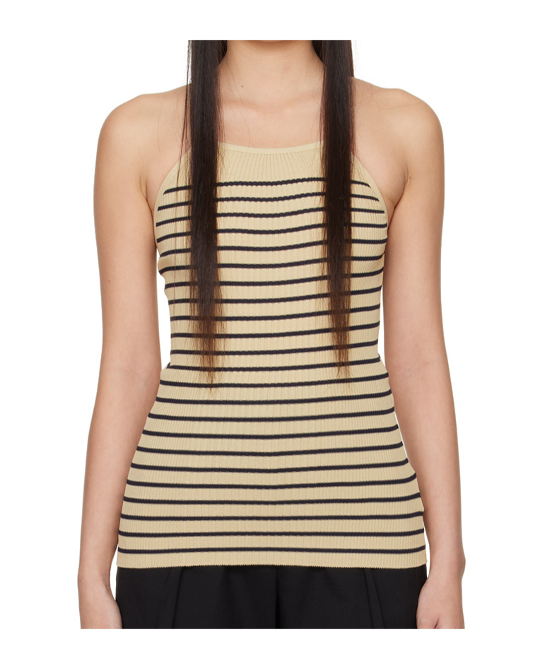 Low Classic Striped Knit Tank Top In Multicolor