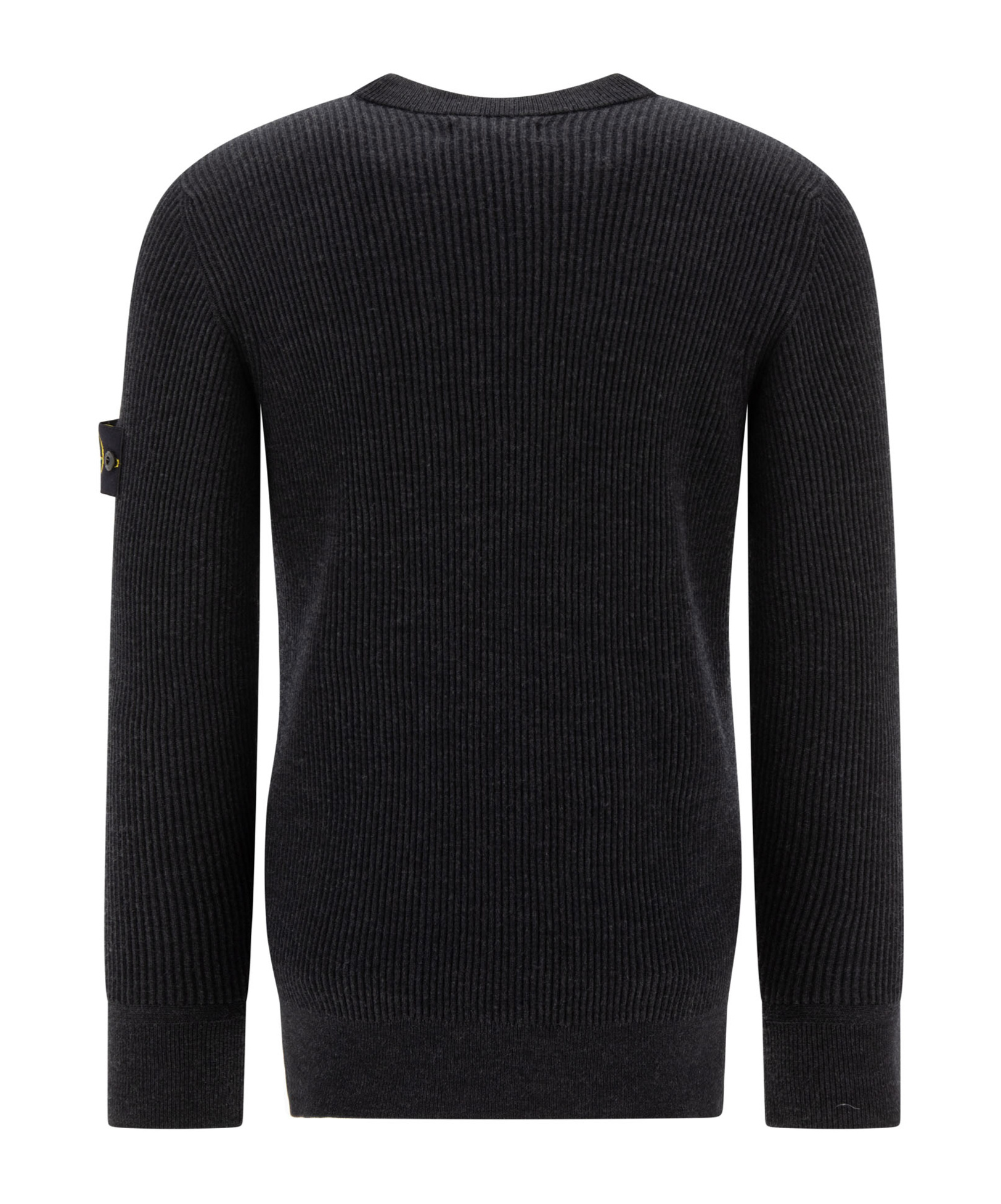 Stone Island Compass-badge Wool Cardigan In Black