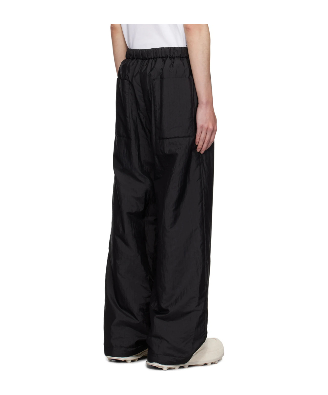Jil Sander Drawstring Lacing Casual Pants In Black