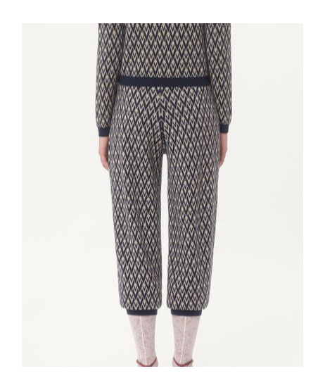 Valentino Wool Toute La V Cropped Trousers In Gray