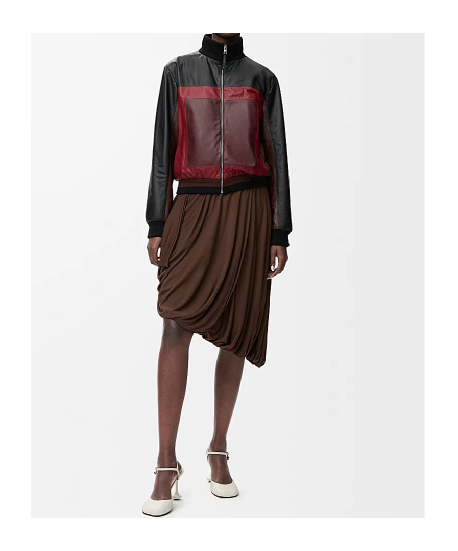 Loewe High Collar Cropped Jacket In Black