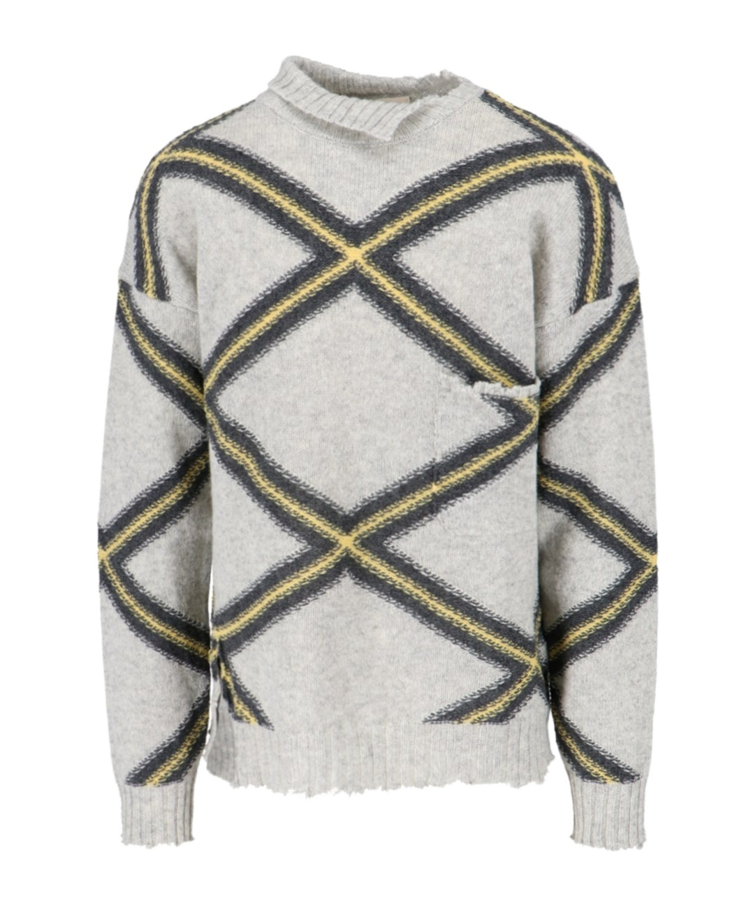 Marni Diamond-check Distressed Jumper In White
