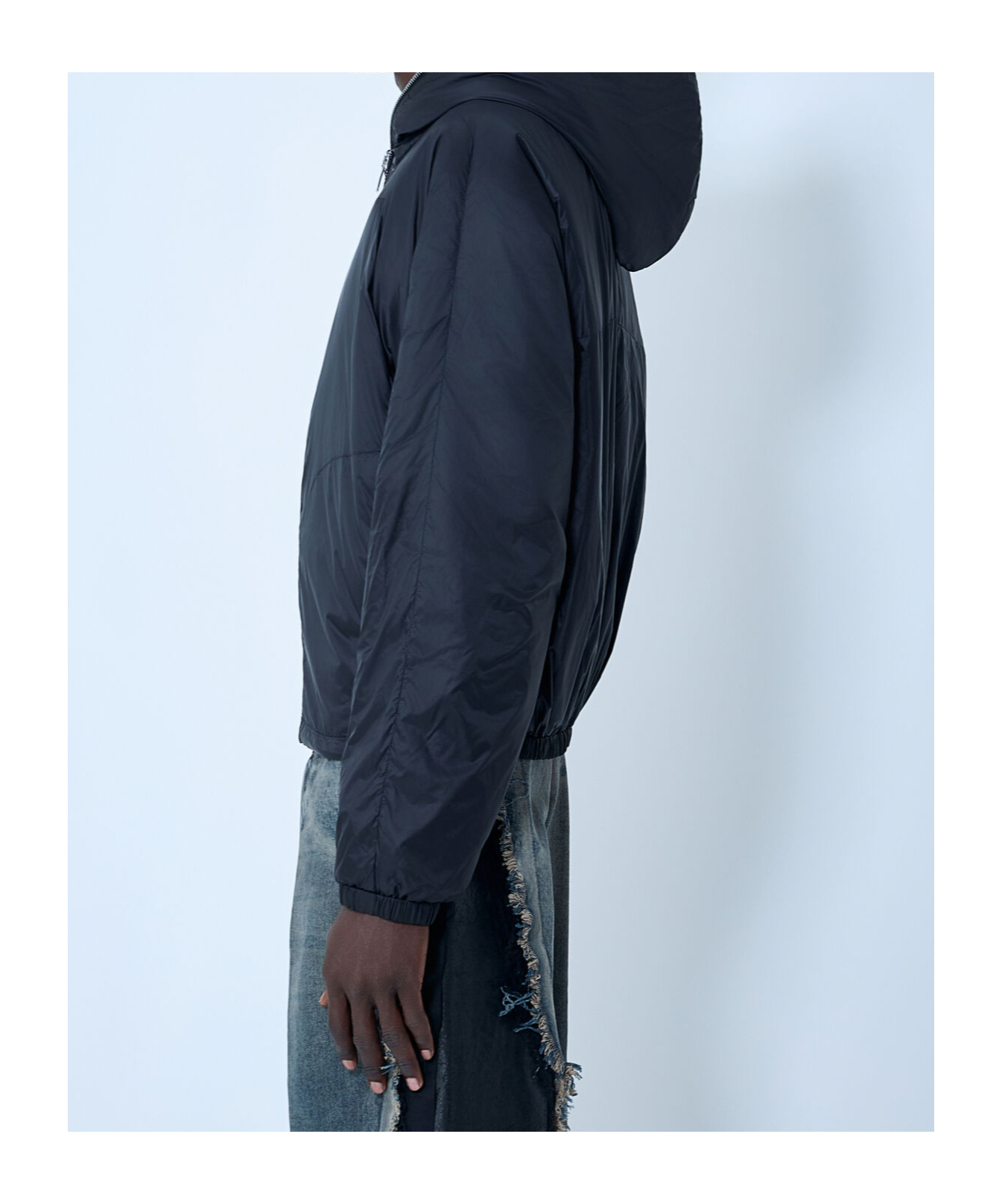 Rick Owens Drkshdw Sealed Winbreaker Jacket In Blue