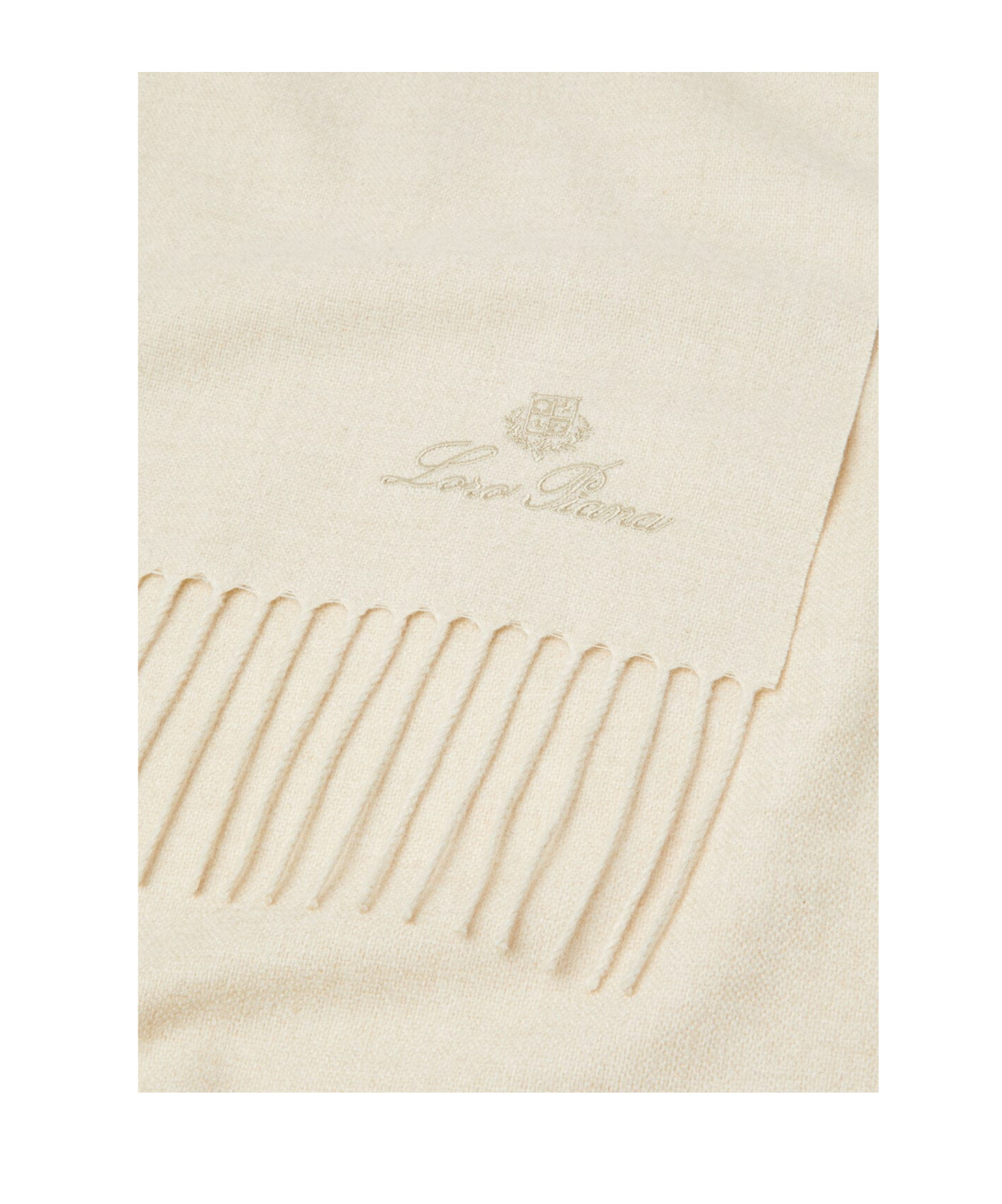 Loro Piana Fringed Scarf In White