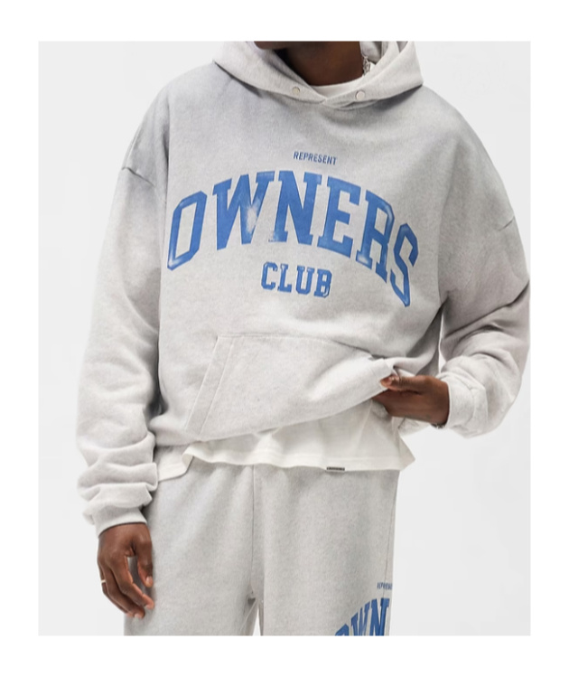 Represent Owners Club Hoodie In Gray
