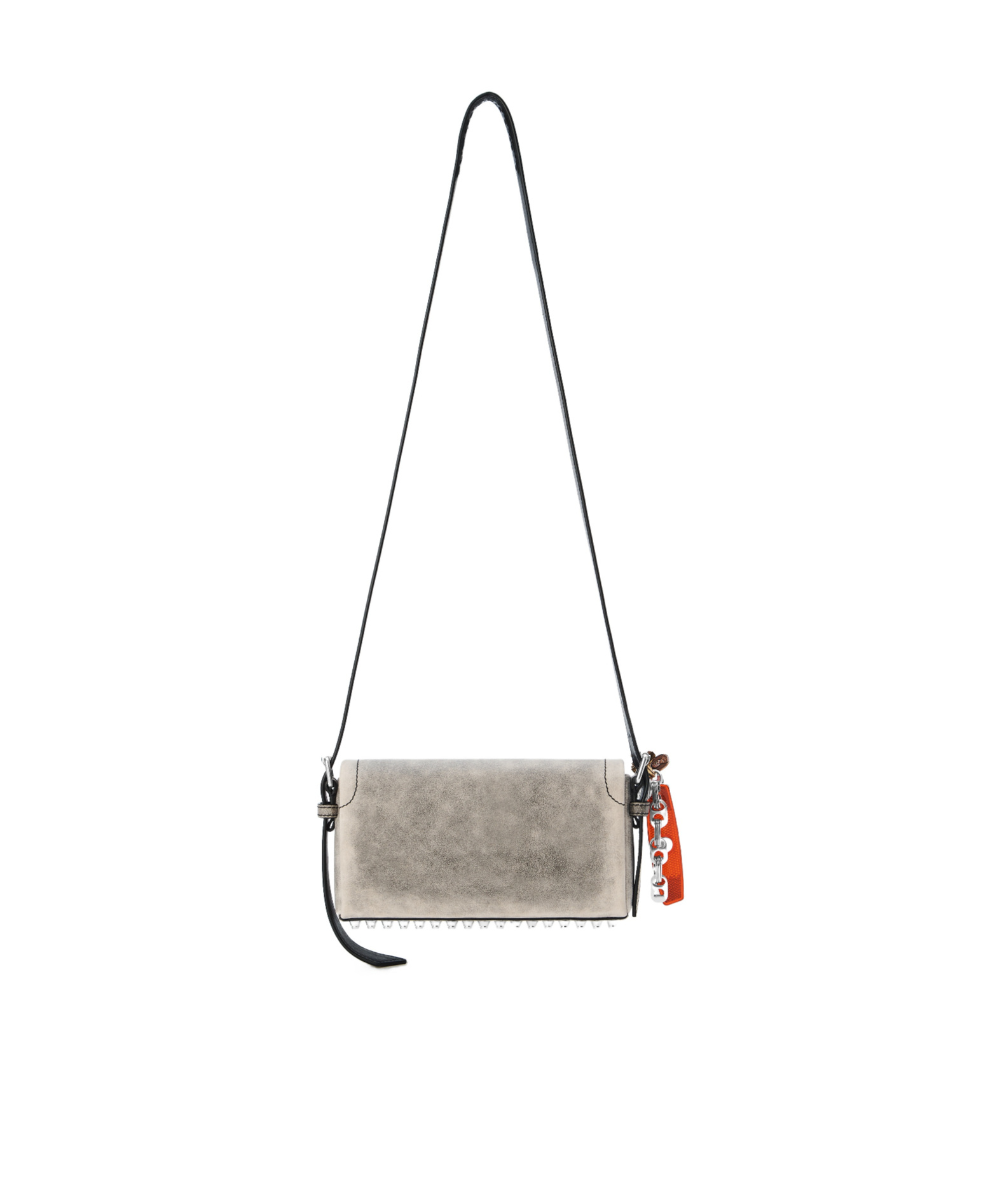 Alexander Wang Ricco Relic Distressed Leather Shoulder Bag In Gray