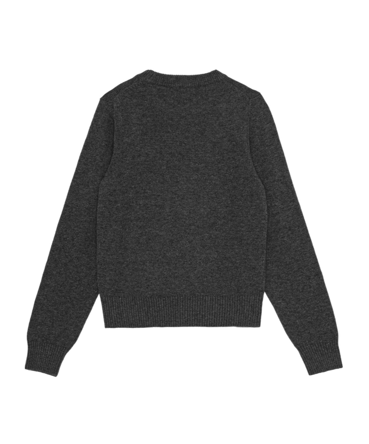 Ganni Wool Graphic Bear Crewneck Sweater In Black