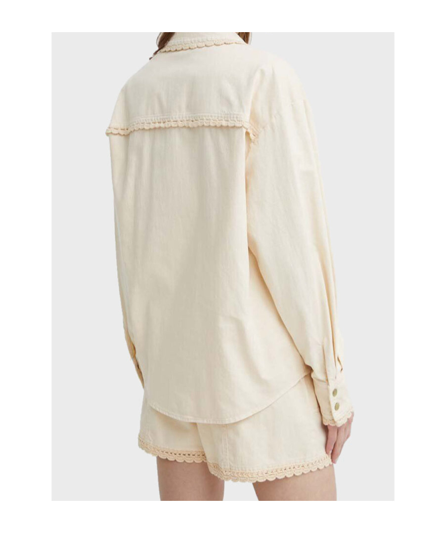 Shop Twinset Long-sleeved Shirt In Milky White