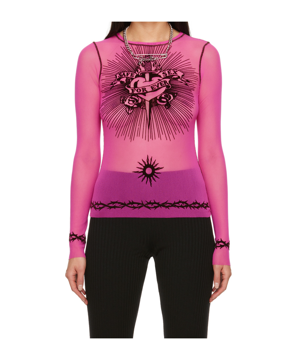 JEAN PAUL GAULTIER TROMPE L'OEIL-PRINT TOP