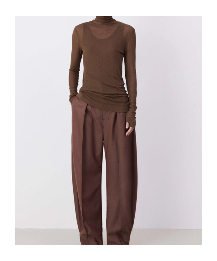 Lemaire Seamless High-neck Sweater In Green