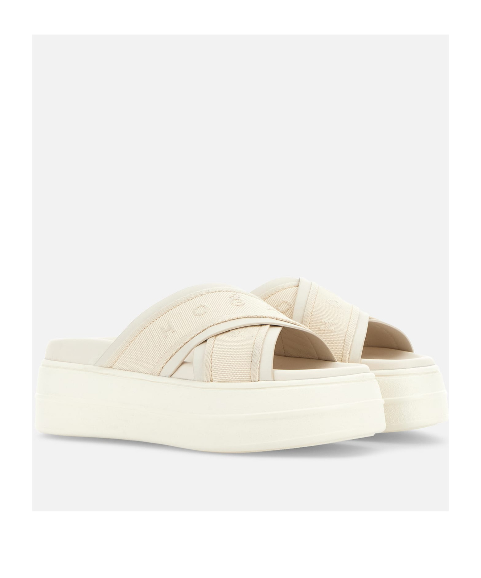Hogan Plateausandalen Skyscraper Mit Leder In White