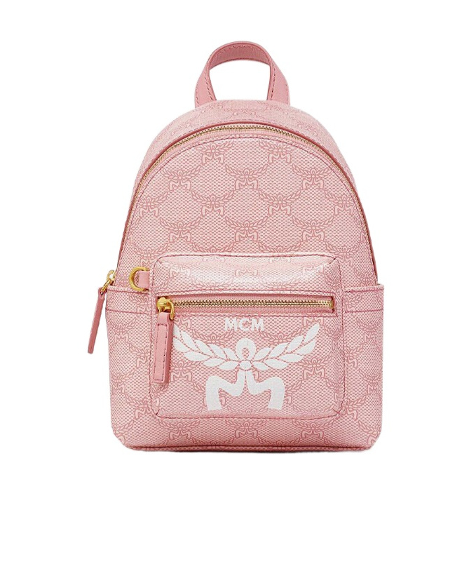 Mcm Lauretos Stark Bebe Boo Backpack In Pink