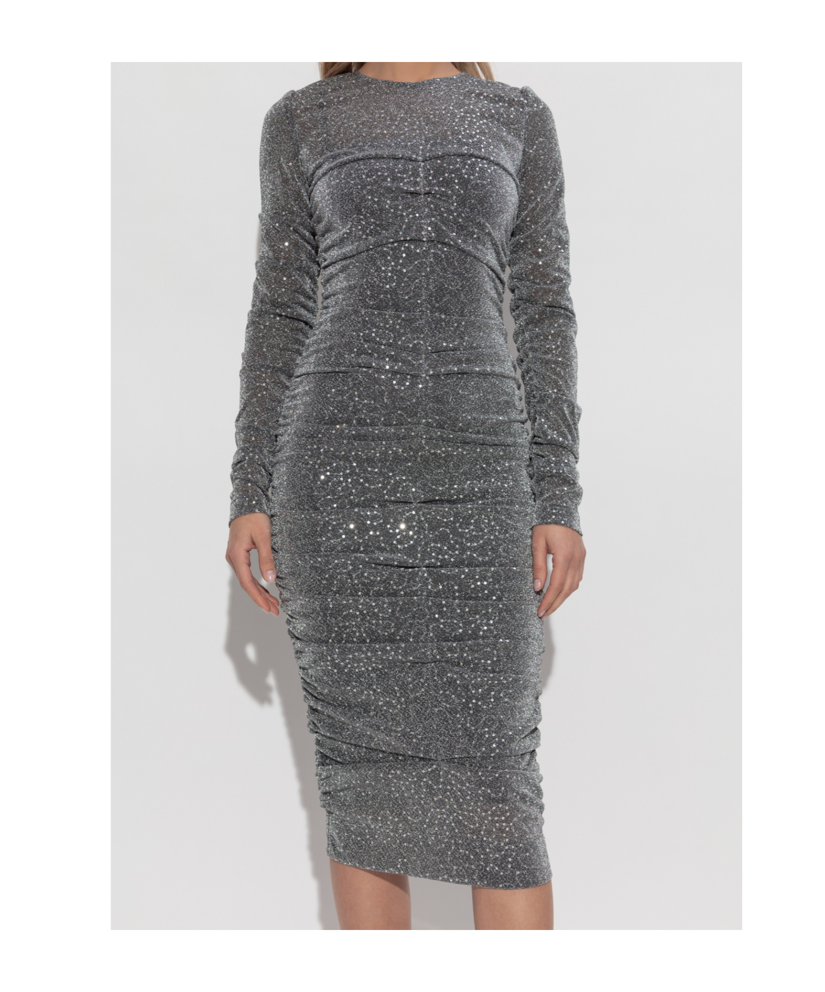 Dolce & Gabbana Sequinned Midi Dress In Black