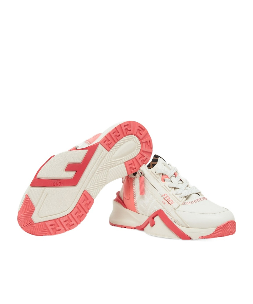Fendi White Leather Low-tops In White