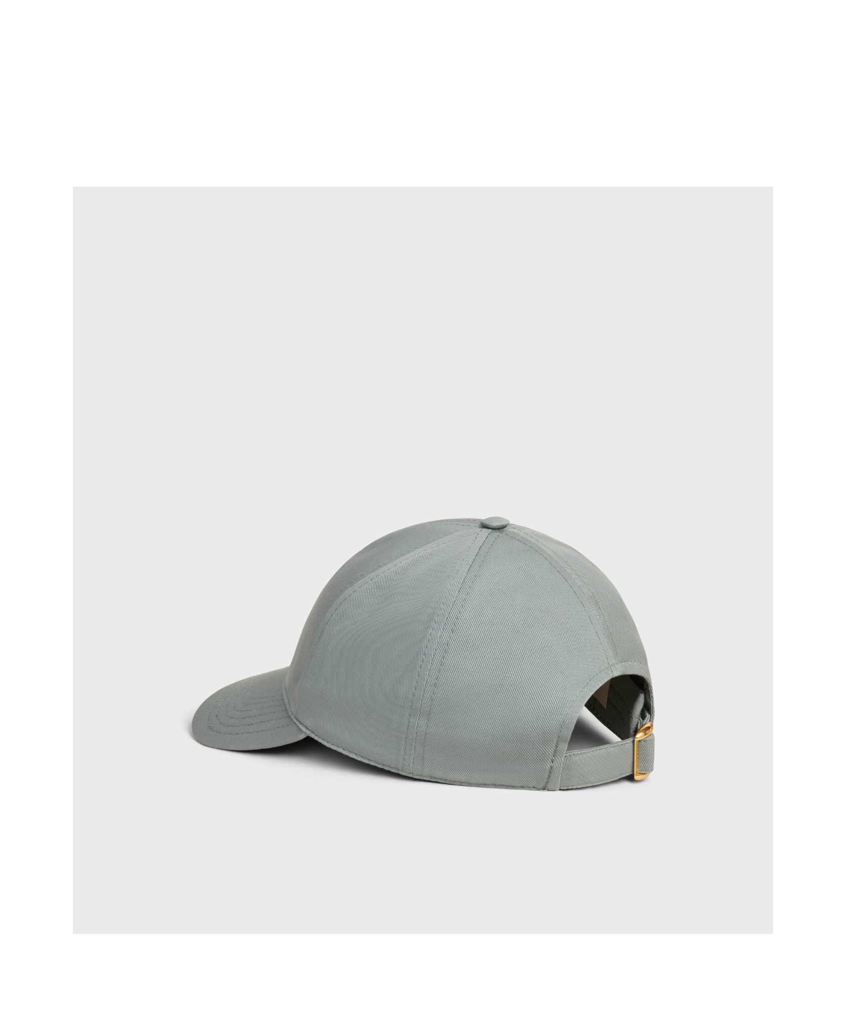 Celine Triomphe Washed Cotton Baseball Cap In Blue-gray