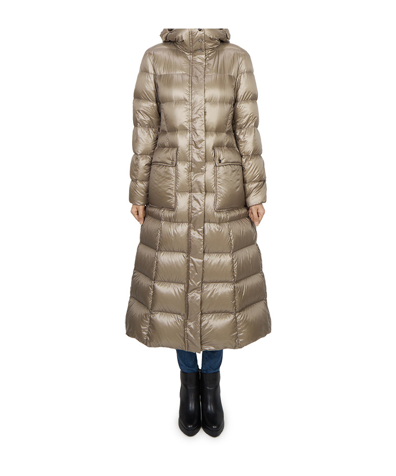 Herno Hooded Down Jacket In Brown