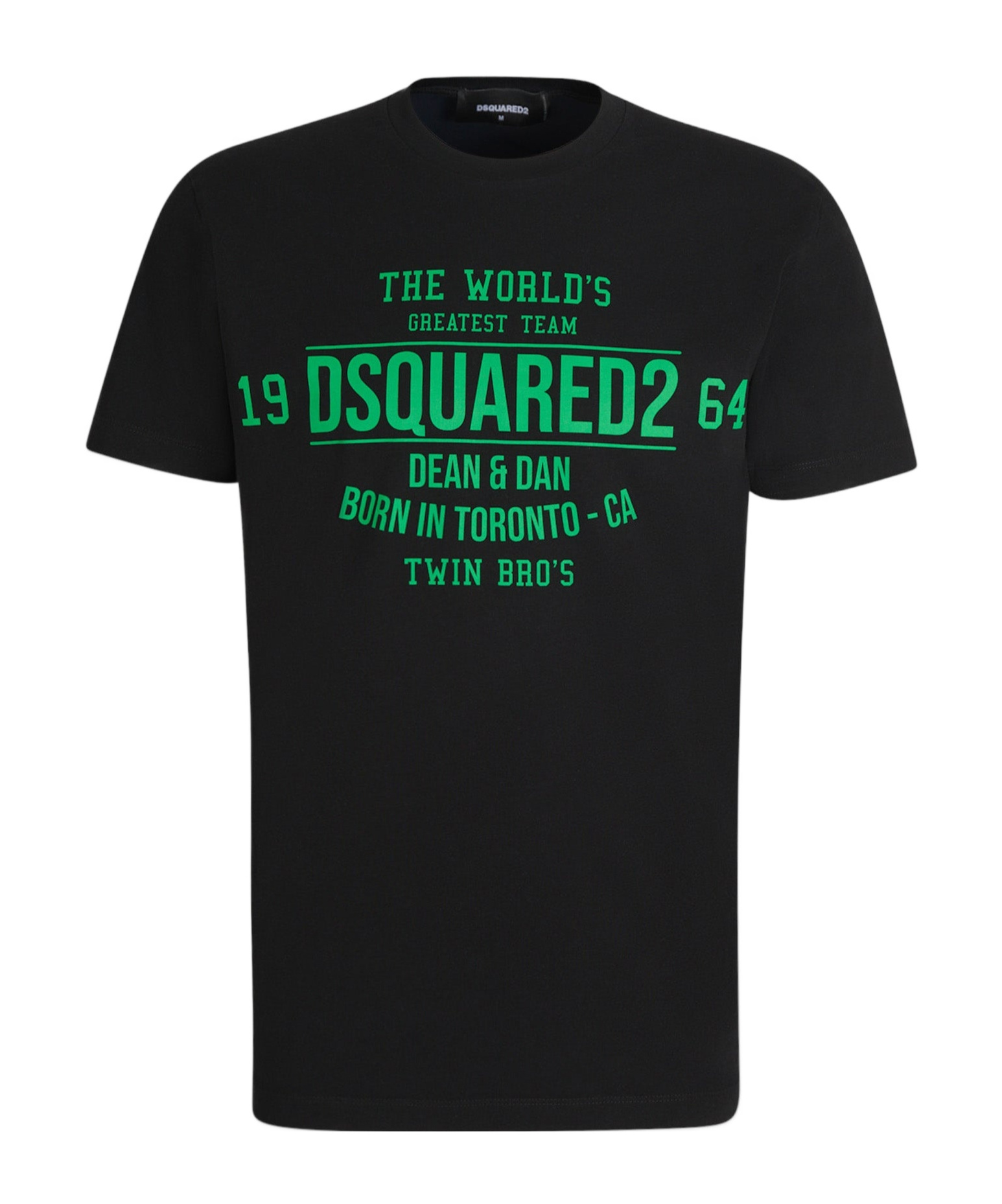 Dsquared2 Man T-shirt Black Size L Cotton In Animal Print
