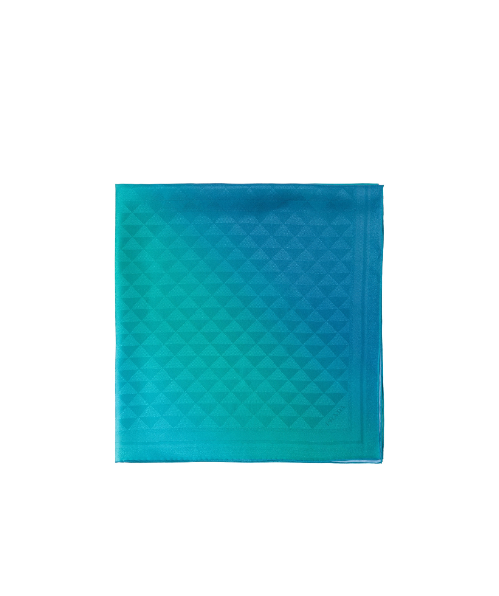 Prada Printed Silk Twill Scarf In Green
