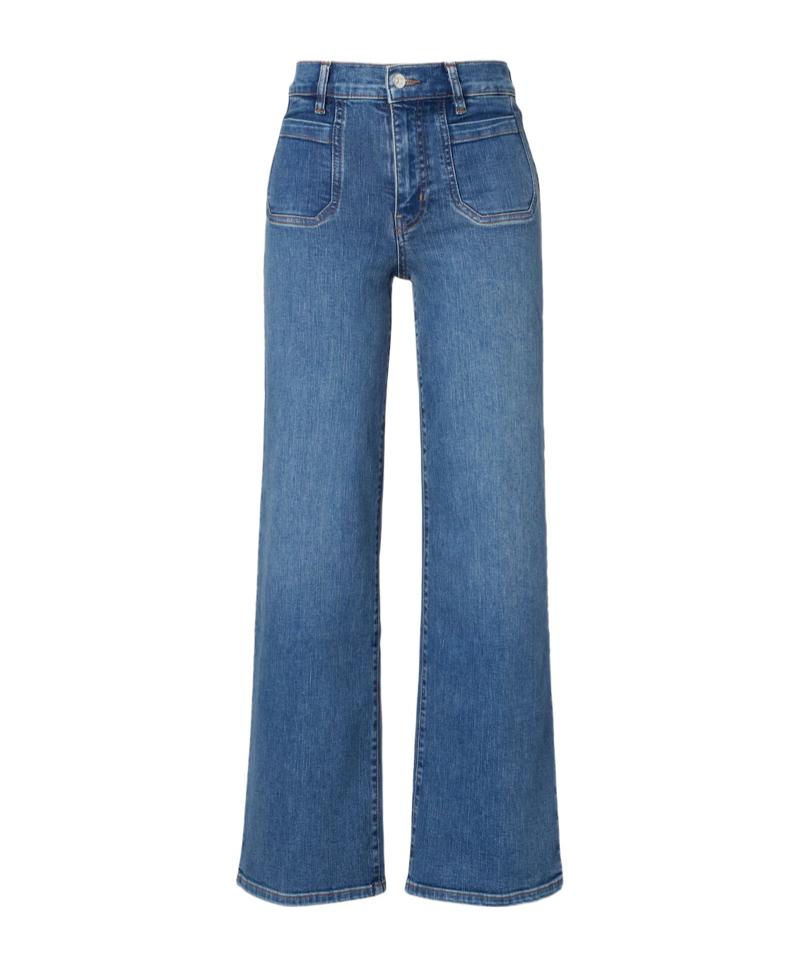 Frame High-waisted Wide-leg Jeans In Blue