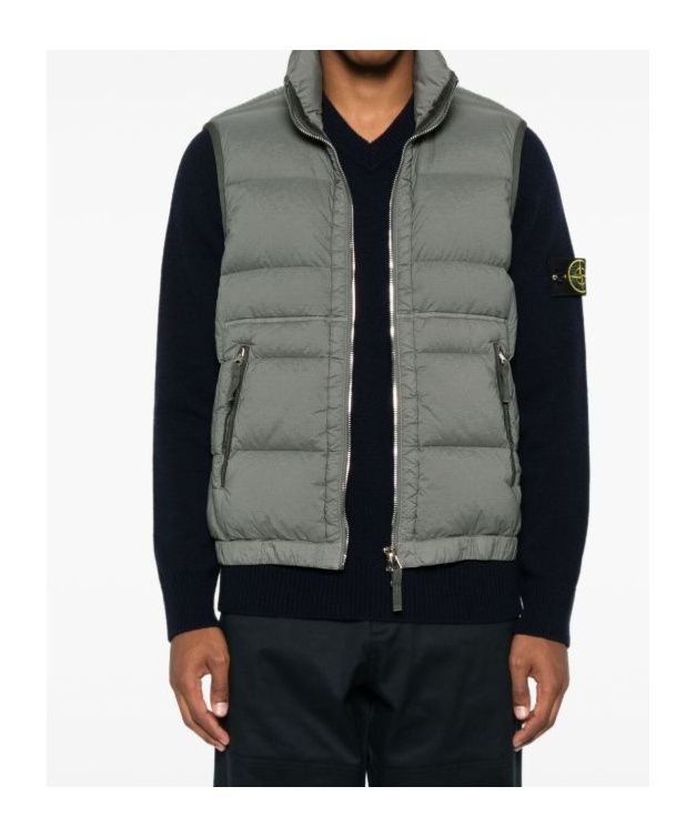 Stone Island Suit Vest  Men Color Grey In Green