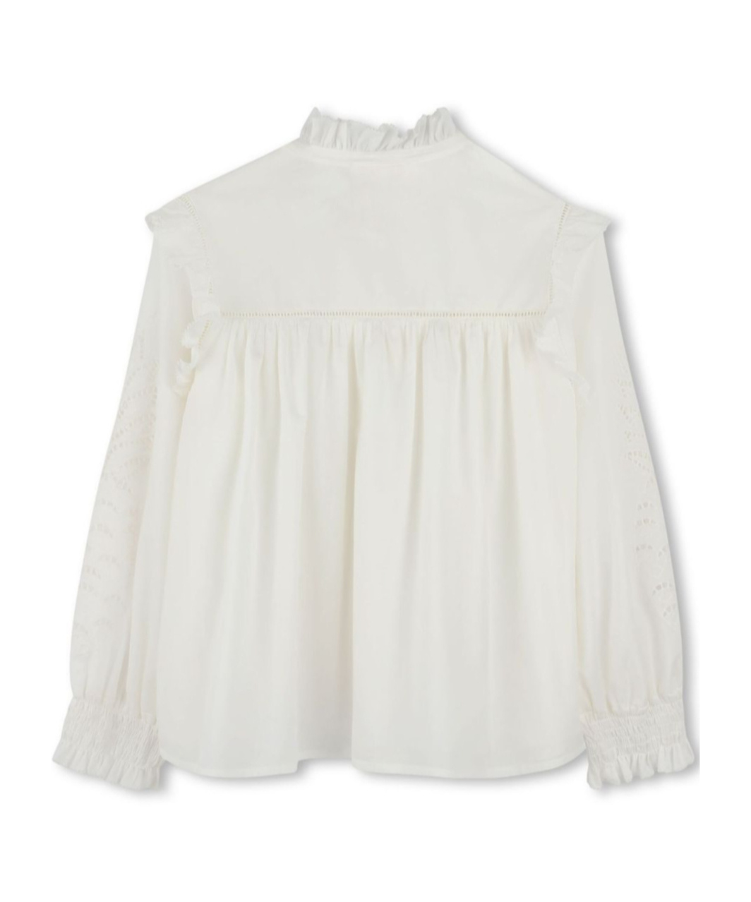 Chloé Ruffle-collar Blouse In White