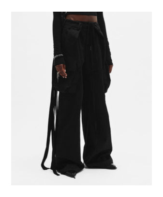 Ann Demeulemeester Black Fressa Cargo Pants In Black