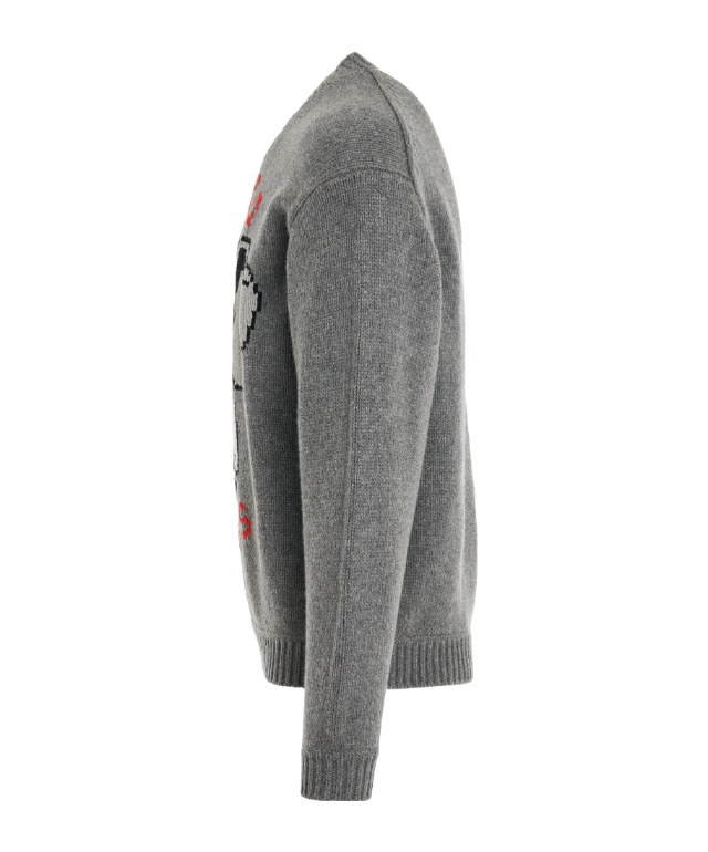 Kenzo Elephant Knit Sweater In Gray