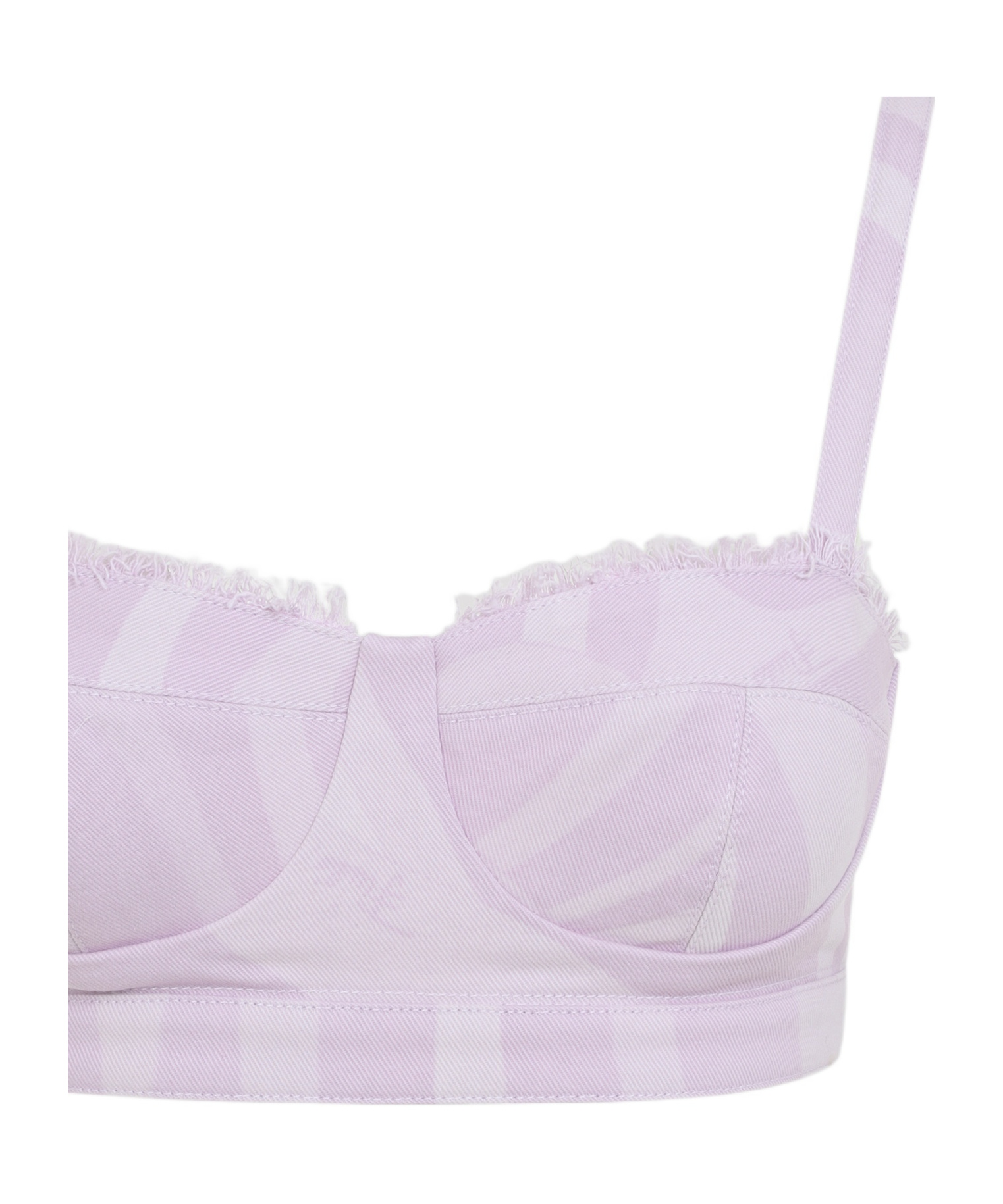 Pucci Adjustable Strap Top Frayed Trim In Purple