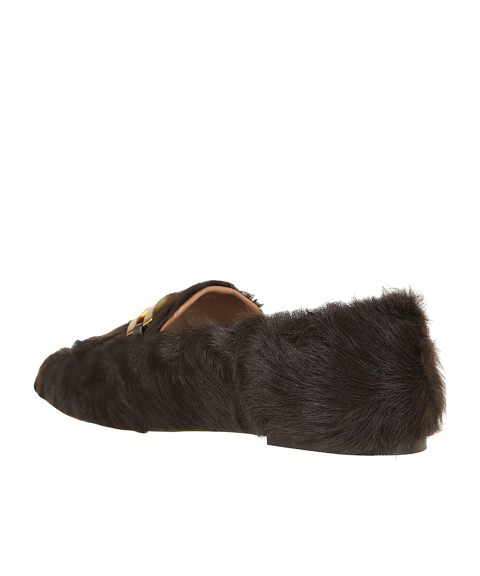Aquazzura Furry Brandi Mocassins In Black