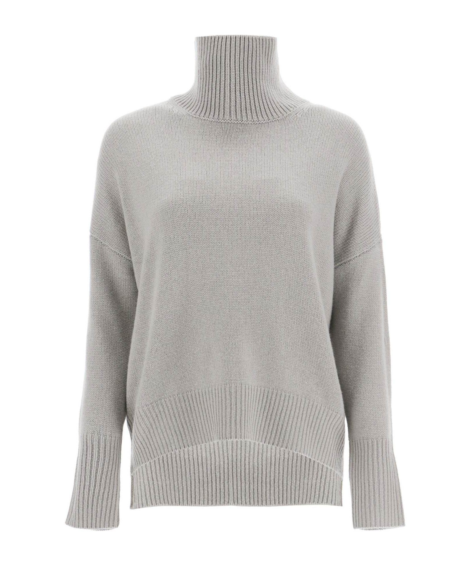 Lisa Yang High-necked Heidi Pullover Sweater In Gray