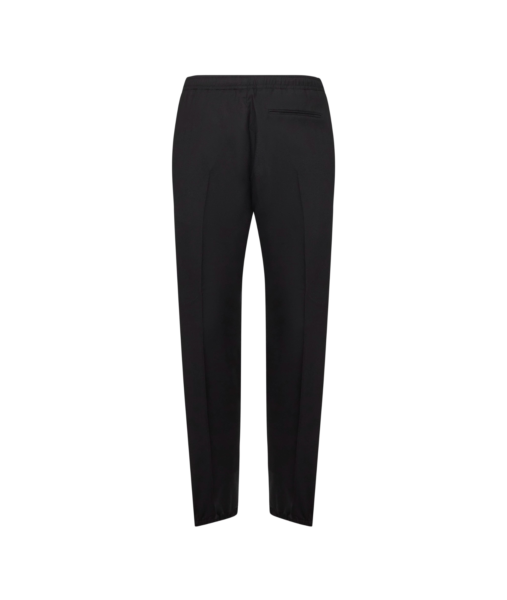Zegna Elastic Waist Casual Pants In Black