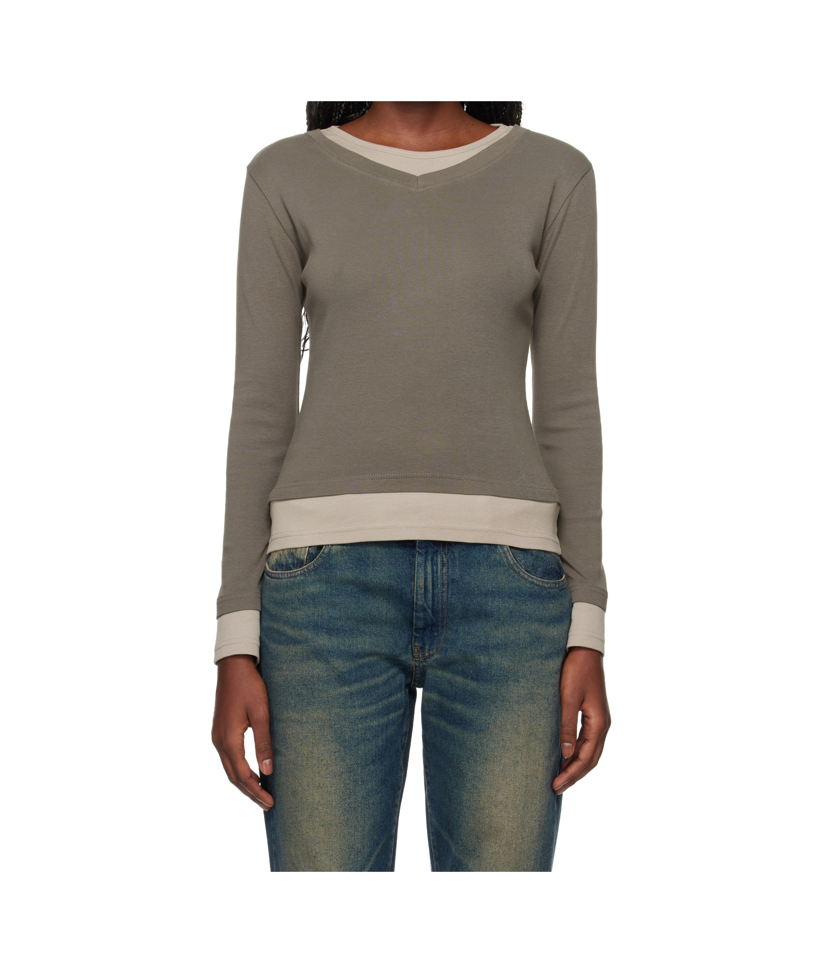 Gimaguas Gray & Taupe Sam T-shirt In Grey/light Grey | ModeSens