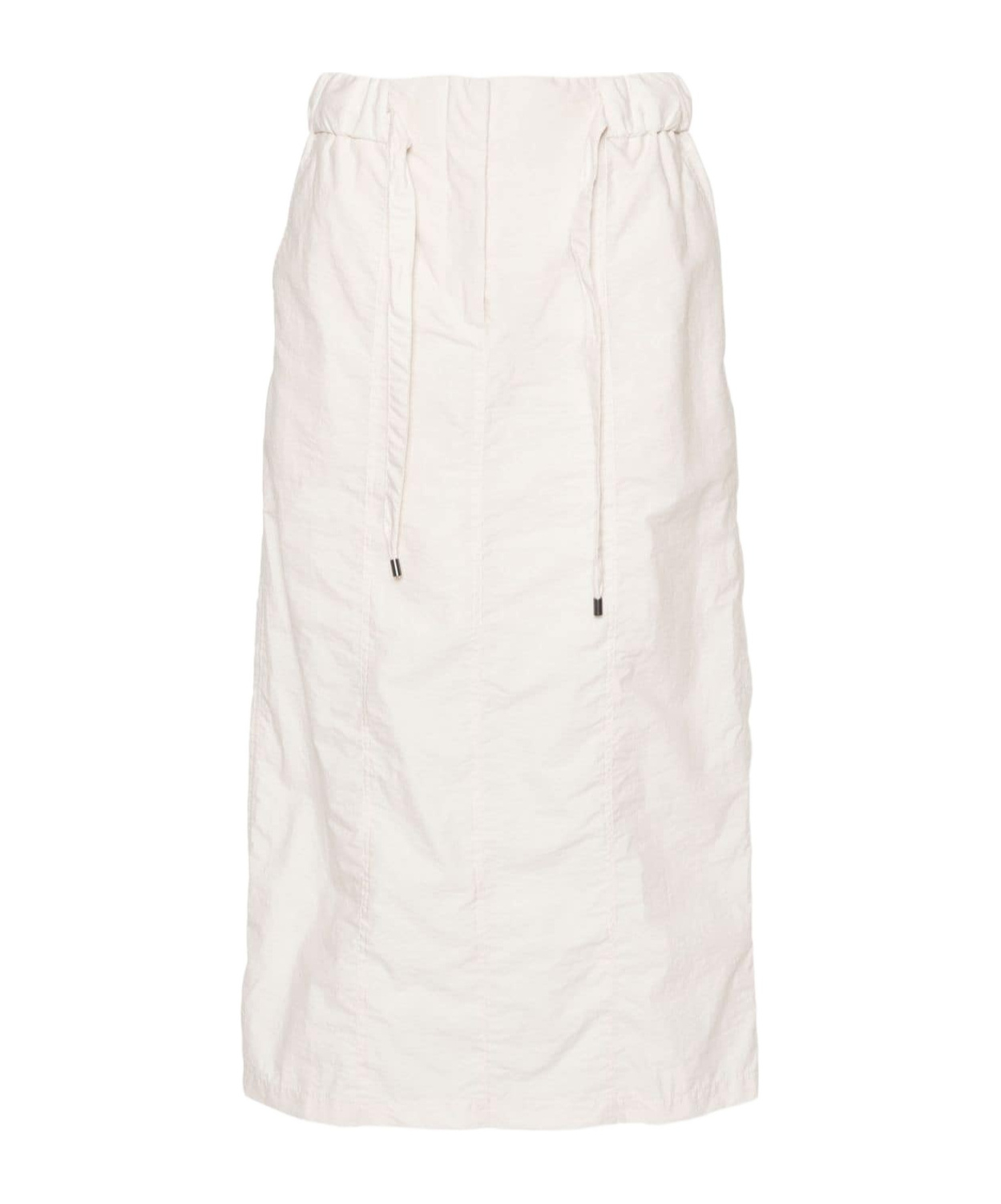 Brunello Cucinelli Seam-detail Midi Skirt In White