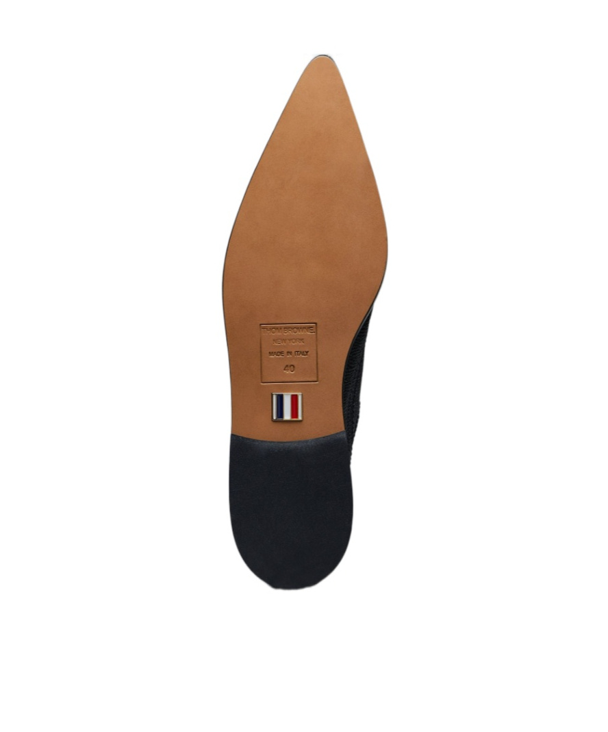 Thom Browne Pointed -toe Leather Brogues In Black