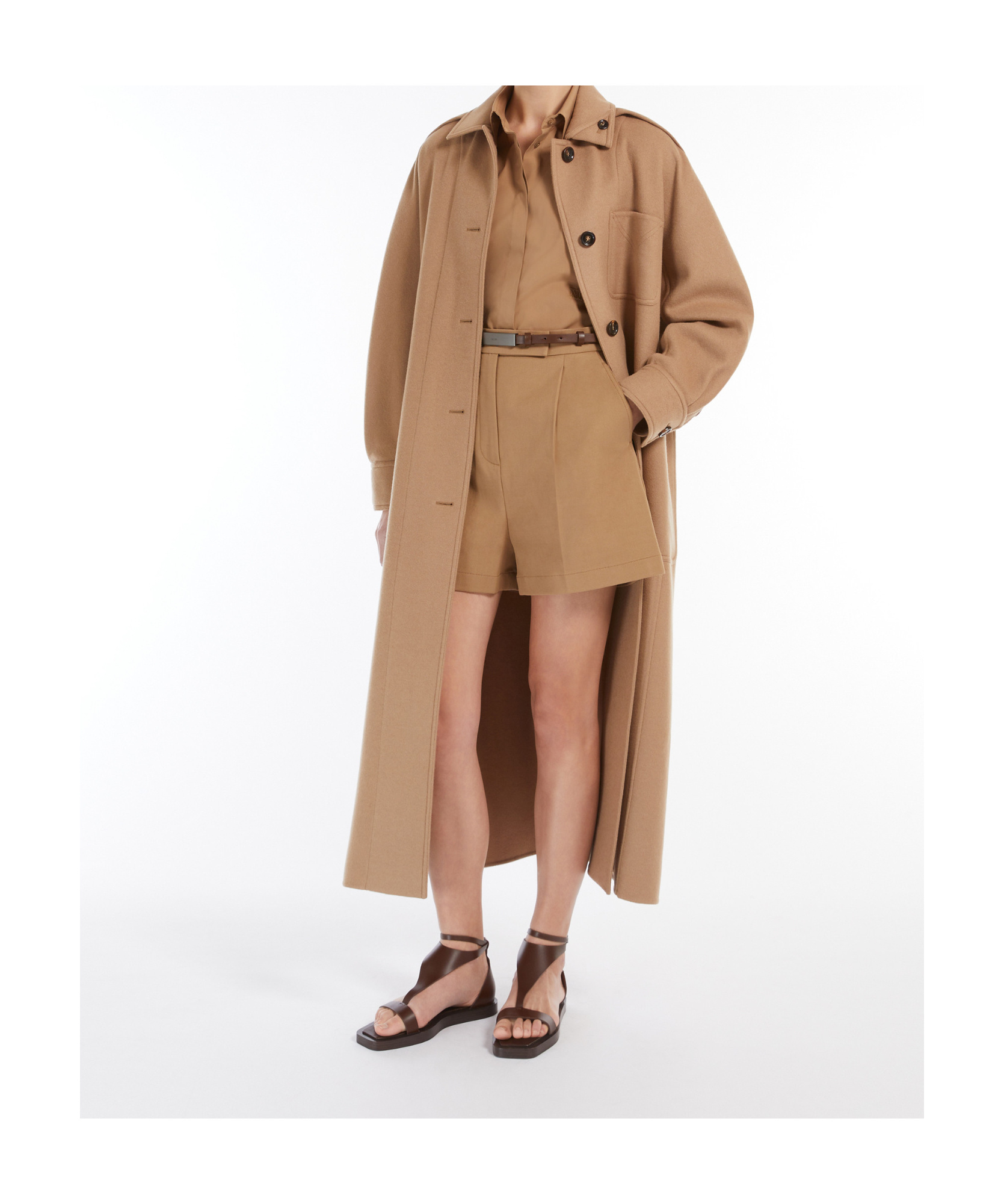 Max Mara Pleated Shorts In Green