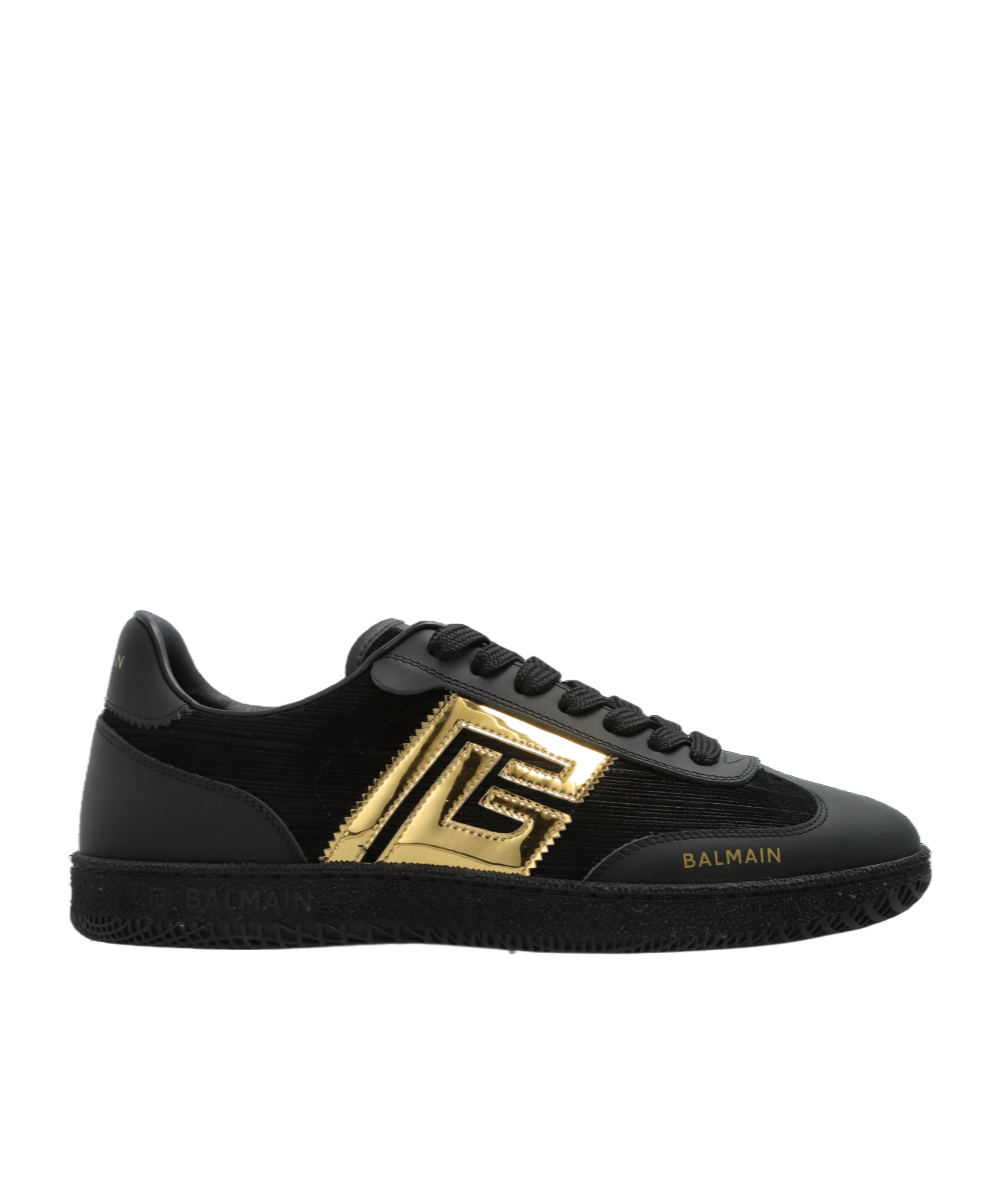 Balmain Swan Low-top Sneakers In Black