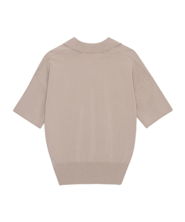 Remain Birger Christensen Short-sleeved Polo Sweater In Brown