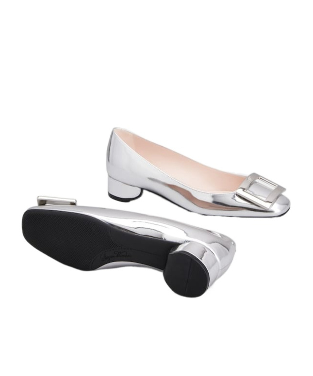 Roger Vivier Leather Ballet Shoes In White
