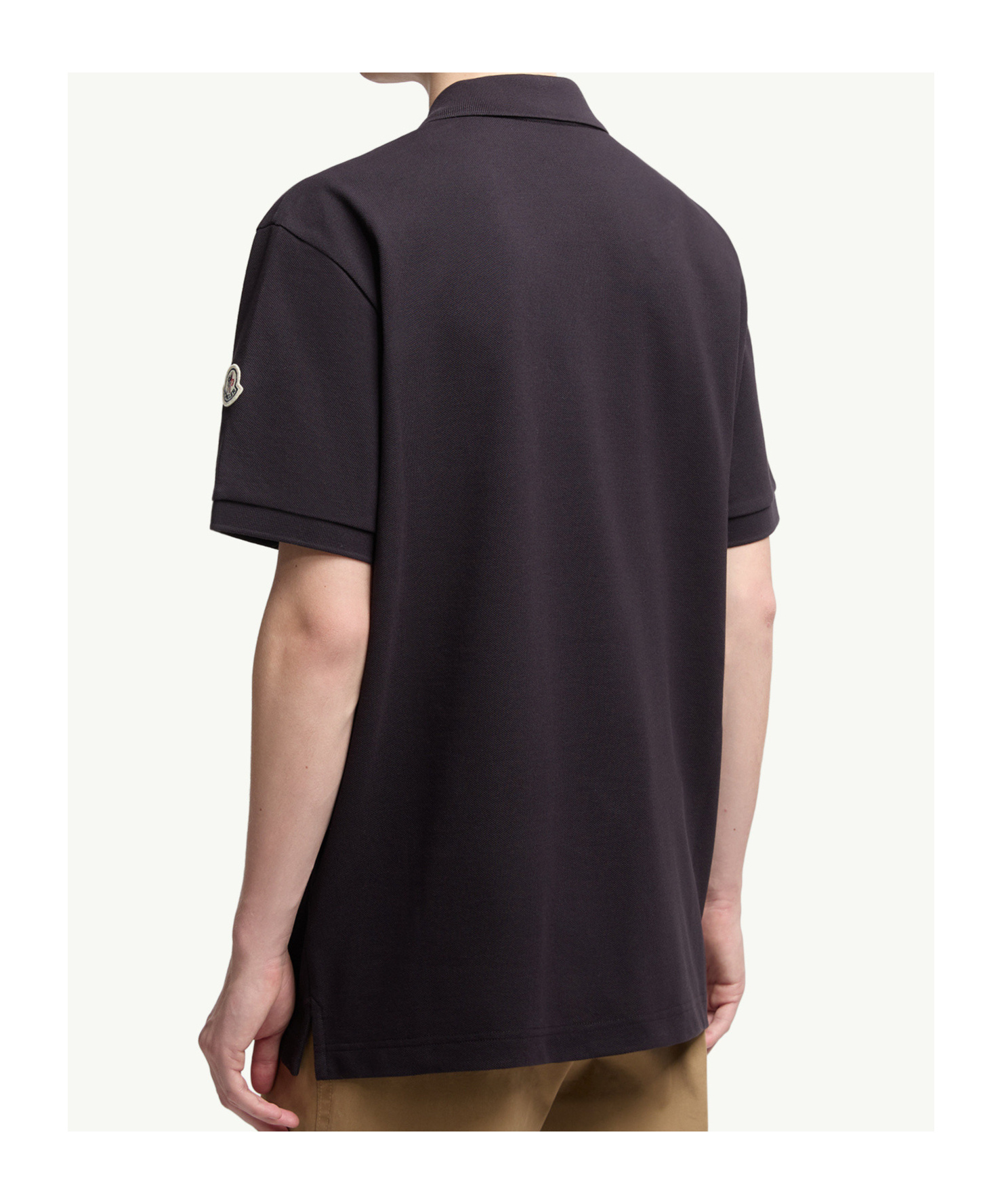 Moncler Polo En Piqué De Coton À Monogramme