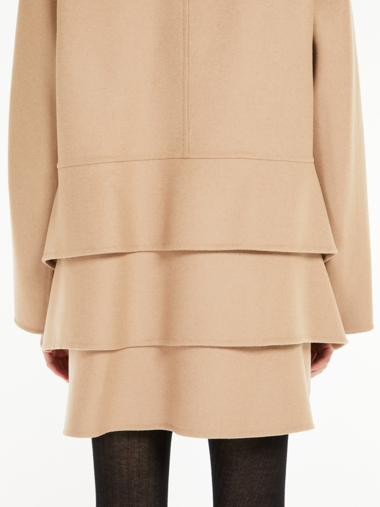 Max Mara Short Double-breasted Coat In Nude